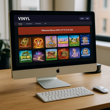 Vinyl Casino - Desktop Design Interface - Modern Dark Theme