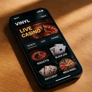 Vinyl Casino - Mobile Responsive Version - iPhone Android Compatible